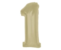 Foil balloon number 1, matt latte, 92 cm EOL